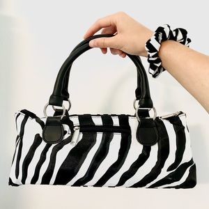 Zebra Print Wine Purse